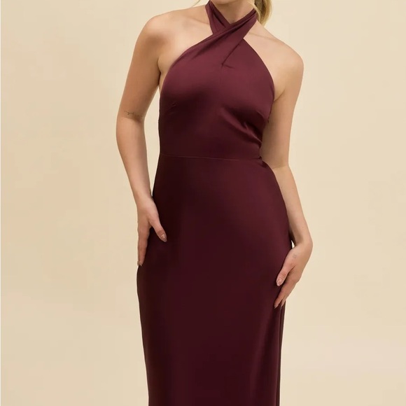 Park & Fifth Stanton Bridesmaid Dress in Burgundy - Picture 5 of 8